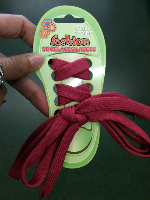 shoelaces at the Dollar tree