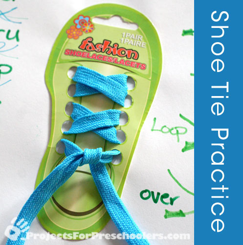 Shoe tie practice Shoe tie practice