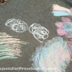 Sidewalk chalk painting