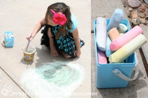 Painting with sidewalk chalk