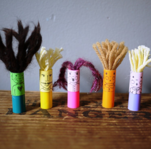 Marker Lid Finger Puppets from Captain Crafty