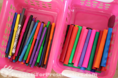 organizing markers for easy use and storing organizing markers for easy use and storing
