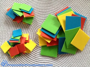 Craft foam play pieces