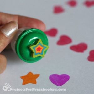 rubber star eraser stamp