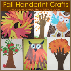 Handprint art and craft projects for Fall
