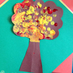 Fingerprint Art Fall Tree Craft