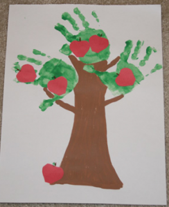 Handprint apple tree from AllKidsNetwork.com