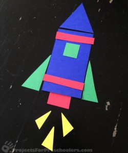 Paper rocket art project