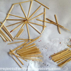 Toothpick art collage