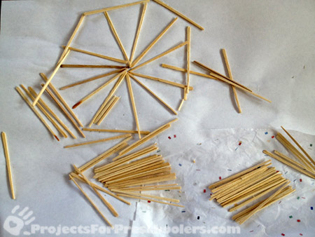Toothpick art collage Toothpick art collage