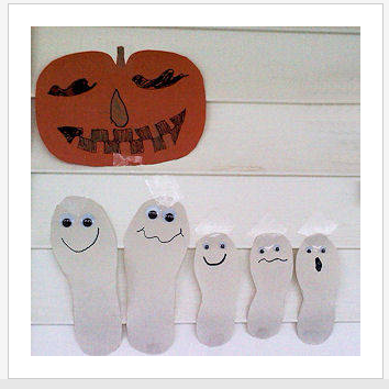 Paper shoe print ghosts Paper shoe print ghosts