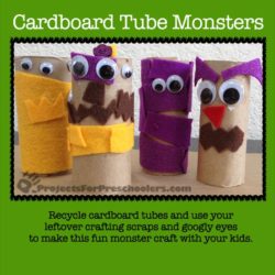 Cardboard tube monsters