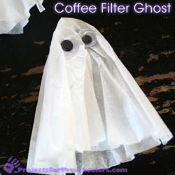 Coffee Filter Ghosts Simple Halloween Craft