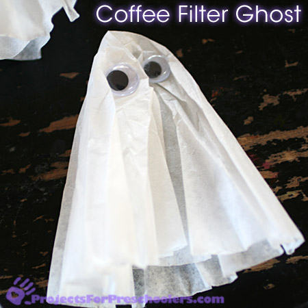 Make a coffee filter ghost