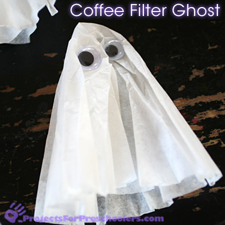 Make a coffee filter ghost Make a coffee filter ghost