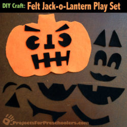 Make A Felt Pumpkin Jack-o-Lantern Face Play Set