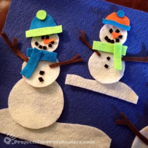 Fun felt snowpeople