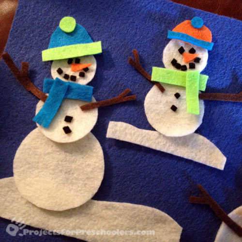 Fun felt snowpeople 