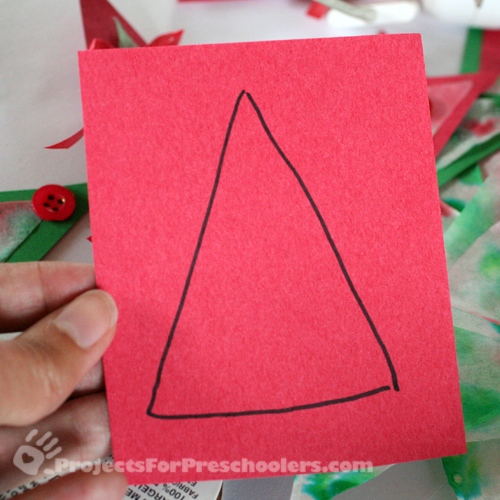 Draw a triangle on the paper