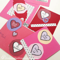 Make your own Valentine cards with free printable art