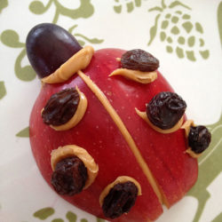 Ladybug Apple and Raisin Snack