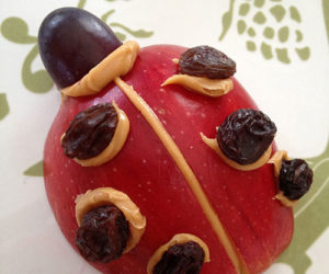 Ladybug Apple and Raisin Snack