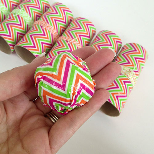 Create a round ball with the paper and Duck Tape Create a round ball with the paper and Duck Tape