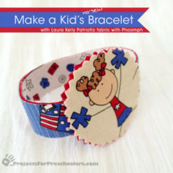 Make a No Sew Fabric Bracelet for July 4th