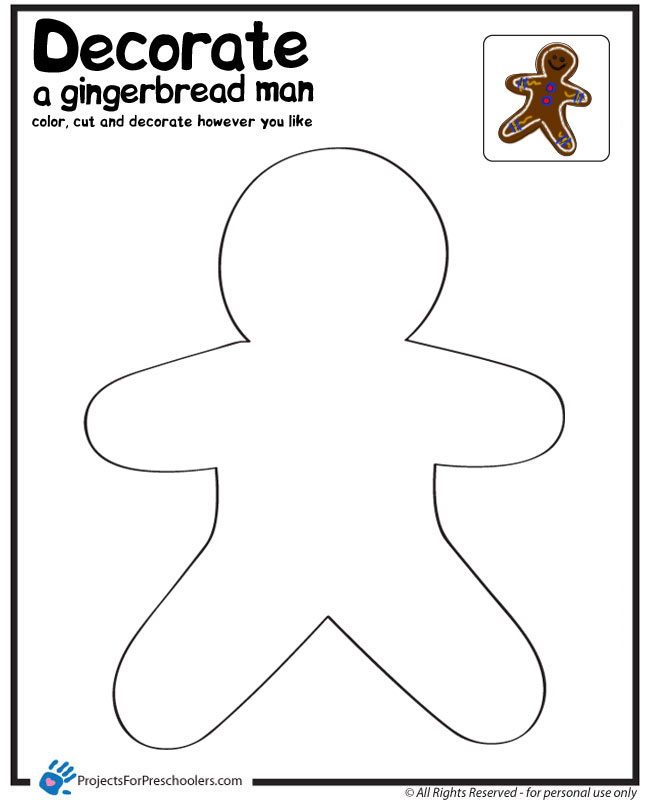 decorate-gingerbread-man - Projects for Preschoolers