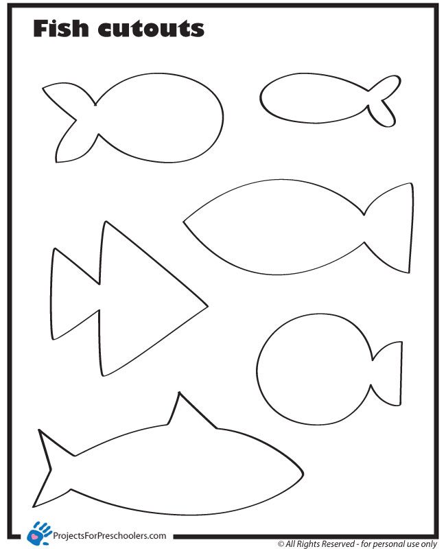 Fish Cut Outs Projects for Preschoolers